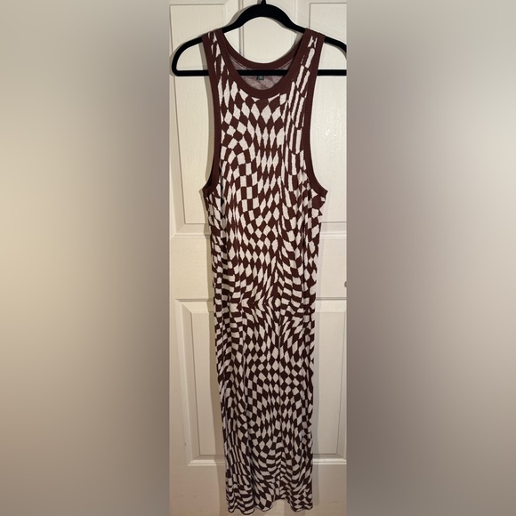 WILD FABLE Sweater Dress Brown & White Abstract Dress Womens M-XL, Juniors XXL - Picture 1 of 7